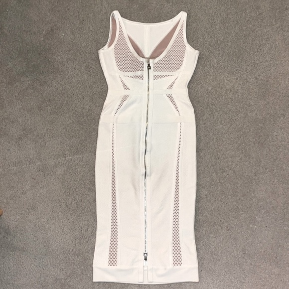 Herve Leger Cocktail Dress Bridal Shower - Sheath with Mesh Inserts - Picture 5 of 11